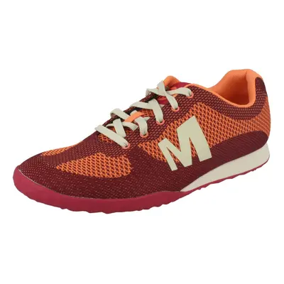 (Red, UK 4.5) Ladies Merrell Lace Up Trainers Civet