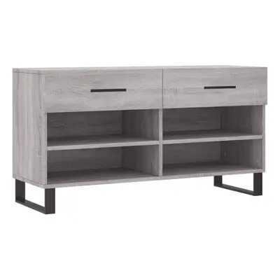 (grey sonoma) vidaXL Shoe Bench Shoe Cupboard Shoe Storage Shoe Rack Black Engineered Wood