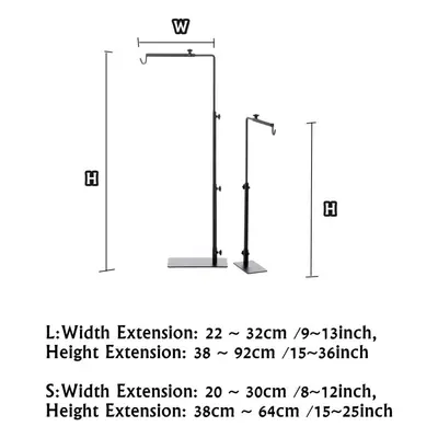 (S) Iron Bracket Light Stand Reptile Backlight Adjustable Tortoise Lamp Holder Rack