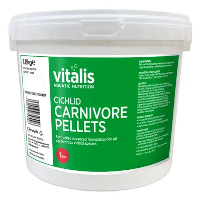 (1mm, 1.8kg) Vitalis Cichlid Carnivore Pellets Aquarium Fish Tank South American Food