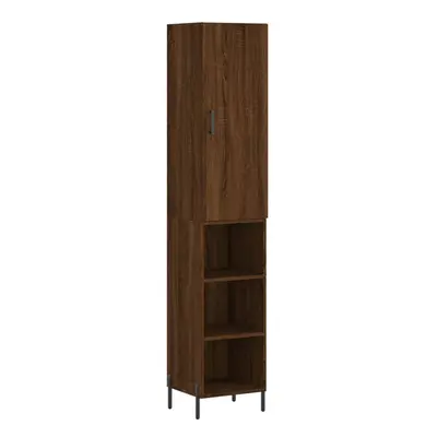 vidaXL Highboard Sideboard Cupboard Side Cabinet Brown Oak Engineered Wood