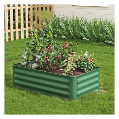 (100cm W x 60cm D x 30cm H) Galvanized Steel Raised Garden Bed