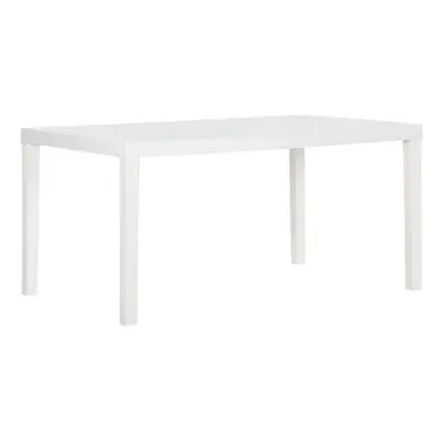 vidaXL Garden Table 150x90x72 cm PP White Patio Outdoor Dining Table Furniture