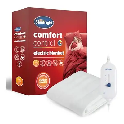 Silentnight Comfort Control Electric Blanket Double - Heated Electric Underblanket with Heat Set