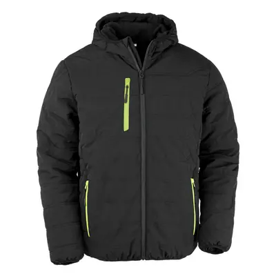 (2XL, Black/Lime Green) Result Genuine Recycled Mens Compass Padded Winter Jacket