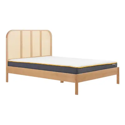 Rattan Super King Size Bed Frame Birlea Margot 180cm 6FT Oak Bedstead