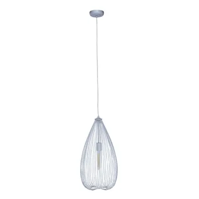 Premier Housewares Ceiling Lights Silver Finish Silver Teardrop Shape Pendant Light Antique Ceil