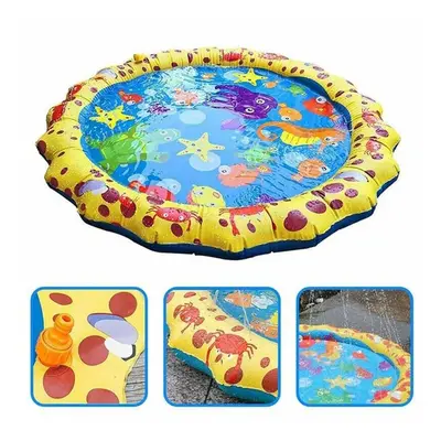 Yellow Lace Inflatable Water Spray Cushion Inflatable Toy Lawn Beach Game Toys