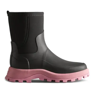 (Women's UK City Explorer) HUNTER ORG Women's Black/Pink Fizz Short Neo Boots