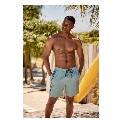 (XS, Pale Blue) Animal Mens Deep Dive Recycled Boardshorts