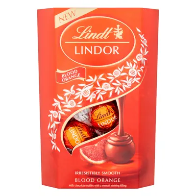 LINDT Lindor Blood Orange Cornet 200g (Pack of 8)