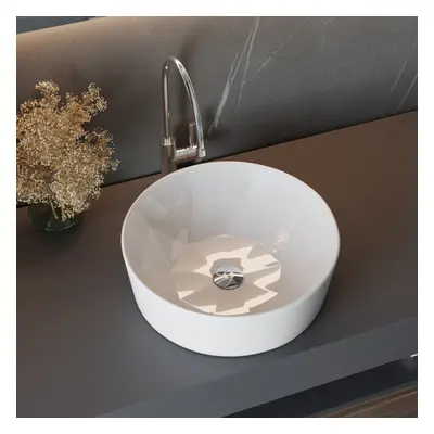 Round White Bathroom Counter Sink Basin Bowl