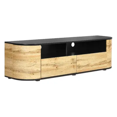 TV Stand JEROME Brown/ Black