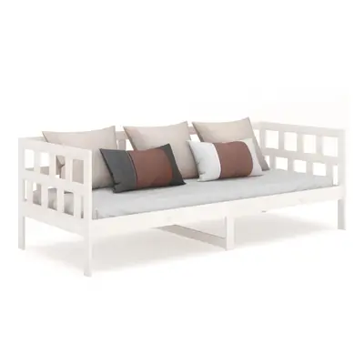 (white, x cm) vidaXL Day Bed Guest Sofa Occasional Sofa Bed Daybed Couch Solid Wood Pine