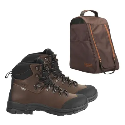 (10 - 10.5, Dark Brown) AIGLE LaForse Hiking Boots MTD Full grain waterproof leather with Aigle 