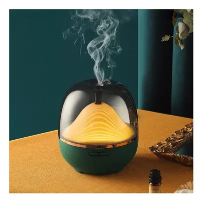 (Black) 600ml Humidifier Aroma Diffuser with Colorful Night Light Remote Control Three Gear Tmin