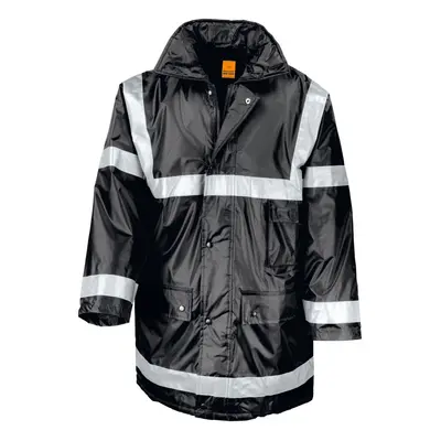 (S, Black) WORK-GUARD by Result Unisex Adult Management Reflective Coat