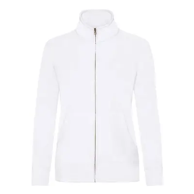 (18 UK, White) Fruit of the Loom Womens/Ladies Lady Fit Sweat Jacket