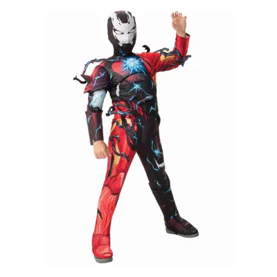 (S, Orange/Black) Iron Man Boys Venomized Costume