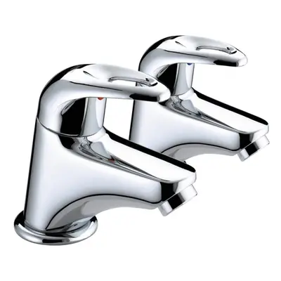 Bristan Java Bathroom Bath Pillar Taps Loop Lever Modern Chrome - J 3/4 C