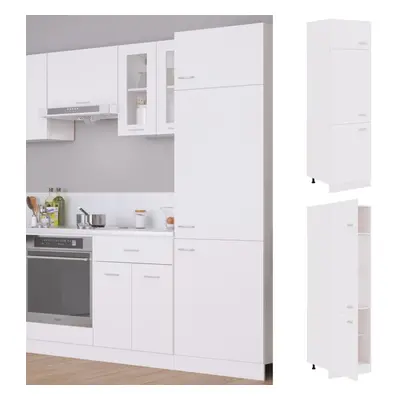 vidaXL Kitchen Cabinet White Chipboard Cupboard Sideboard Storage Side Cabinet