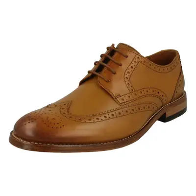 (UK 7.5, Tan (Brown)) Mens Clarks Formal Brogue Detailed Shoes James Wing - G Fit