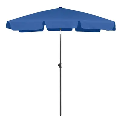 vidaXL Beach Umbrella Azure Blue Sunshade Sunshelter Patio Outdoor Parasol