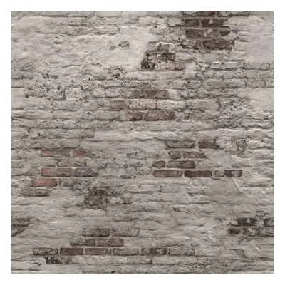 DUTCH WALLCOVERINGS Photo Mural Old Brick Wall Grey Decorative Wallpaper Print