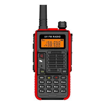 (Red) Sports Version Walkie-Talkie 2-15KM VHF UHF Dual Band UV 5R Two Way Radio for Hunting Ham 