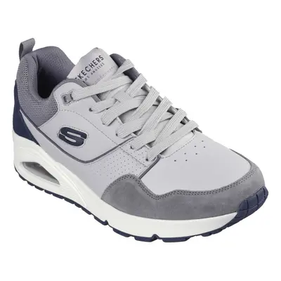 (8 UK, Grey) Skechers Womens/Ladies Uno Retro One Leather Trainers