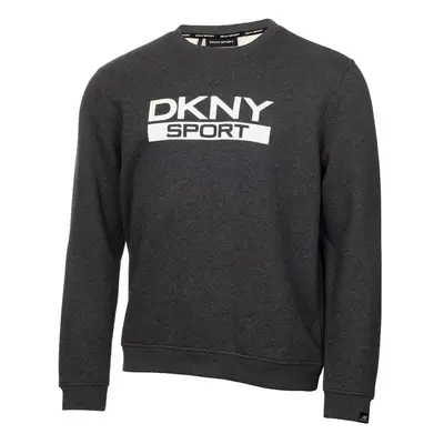 (S, Charcoal Marl) DKNY Mens South Street Breathable Soft Feel Jersey Crew Neck Sweater