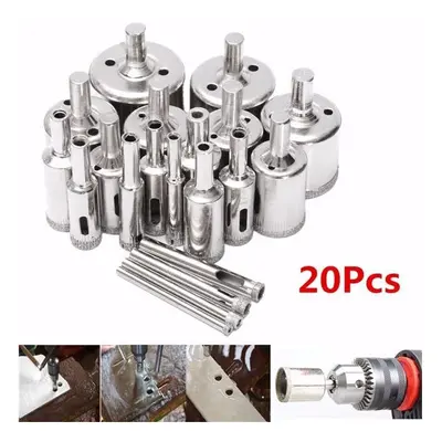 20pcs 4-40mm Diamond Hole Saw Drill Bit Set for Tiles Ceramic Glass Marble