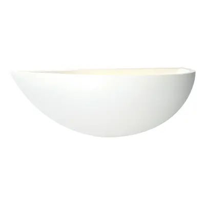 Dimmable LED Wall Light Primed White (ready to paint) Up Lighting Bowl Fitting