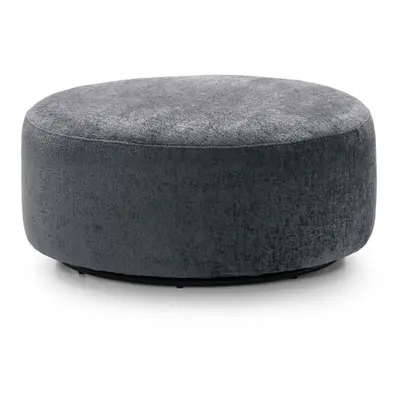 (Dark Grey) Harriet Crushed Chenille Large Swivel Footstool