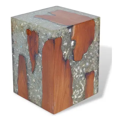 vidaXL Stool Teak Resin 30x30x40 cm