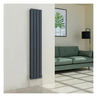 (1600 x 274mm Double, Anthracite) Flat Panel Designer Radiator