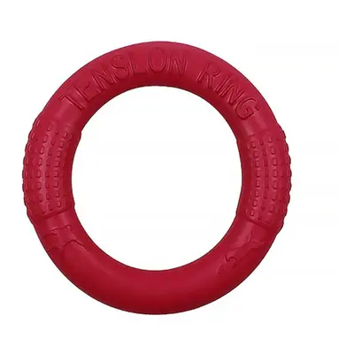 (Red, S) Pet Flying Discs Dog Training Ring Puller Resistant Bite For Outdoor Game