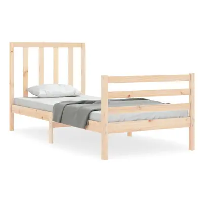 (brown, x cm) vidaXL Bed Frame Platform Bed with Headboard White Super King Size Solid Wood