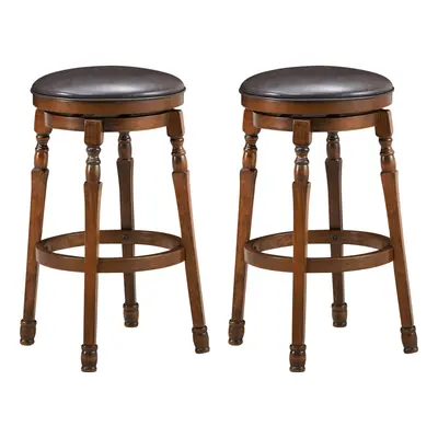 Set of Bar Stools Kitchen Counter Height Pub Chair Â°Swivel 29"/74cm Tall