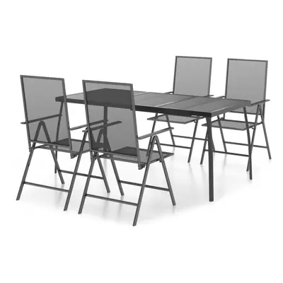 (165 cm table length/ piece) vidaXL Garden Dining Set Outdoor Dining Table and Chairs Anthracite