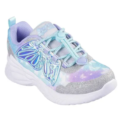 (13.5 UK Child, Silver/Lavender) Skechers Girls Dream Racer Wing Brites Shoes