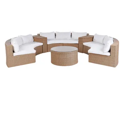 Lounge Set SEVERO PE Rattan Sand Beige