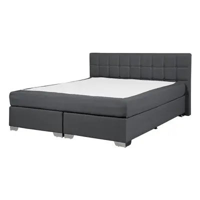 Divan Bed ADMIRAL x cm (EU King Size) Fabric Dark Grey