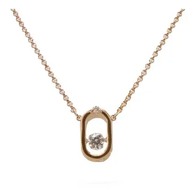 Swarovski Sparkling Dance Rose Gold Oval Necklace