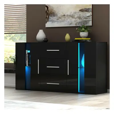 (Black) Hampton&Stewart Modern Sideboard Storage Cupboards