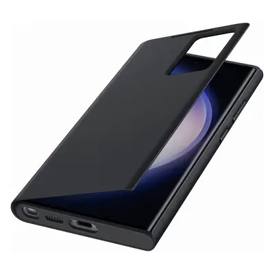 Genuine Samsung Galaxy S23 Ultra Smart Clear View Wallet Case - Black