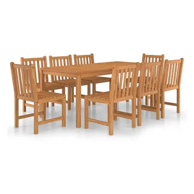 (9) vidaXL Solid Wood Teak Garden Dining Set Patio Table Furniture Multi Models