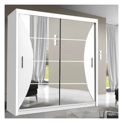 (White, cm ) MN FURNITURE California Stylish Sliding wardrobe