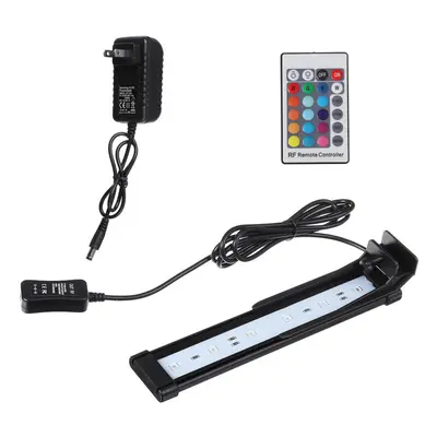 (US Plug) 22CM Aquarium Cover Lighting Color Change Remote Control Dimmable RGBW LED Light Suita