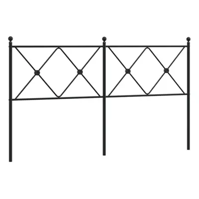 (150 cm) vidaXL Metal Headboard Bedroom Home Bed Header Bed Headboard Black cm